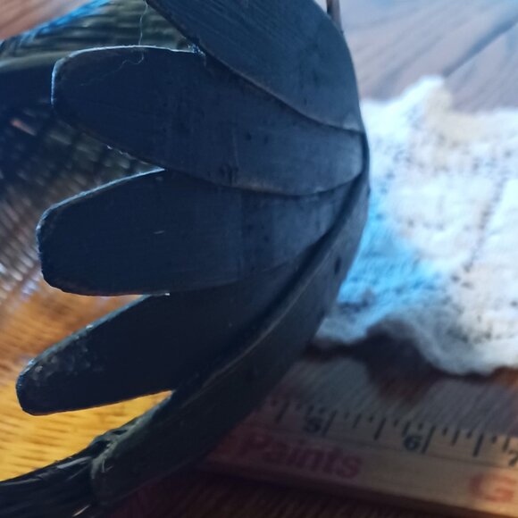 ZHEJIANG Handicrafts Large Green Duck Rattan Wicker Basket MCM - Picture 5 of 8